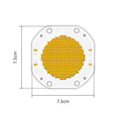 Dual CCT COB LED Chip High Power 60V Bi-Color 600W+600W 3000lm 1W 2700K/6500K Color Temperature 95Ra 75*75