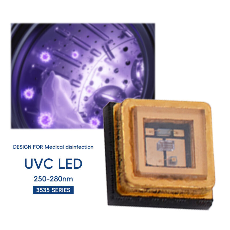 Uvc Chip High Power UVC 3535 LED Chip 1W 5-7V 250nm 260nm 270nm 280nm Light Lamp ...