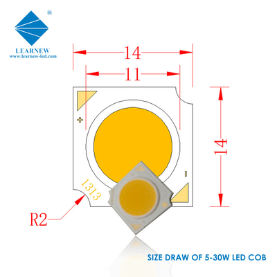 1414 Series COB LED chips 3W 5W 9W 15W 2700K 6500K 120-140lm/W R11mm For LED Spotlight