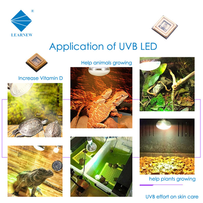 Ceramic SMD LED UVB LED CHIP 290nm 300nm 310MN 315nm 3535 Chip Led For Animal Calcium Supplement