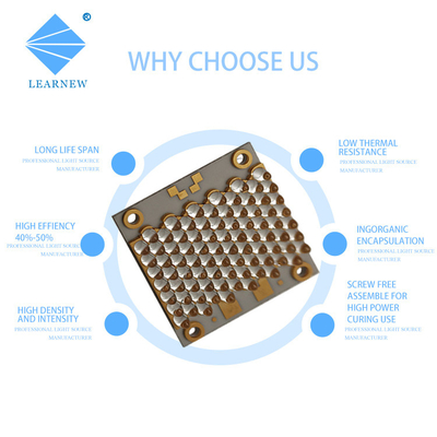 UVA 385nm 200w LED Chip , 3535 LED Chip With Quartz Glass Lens