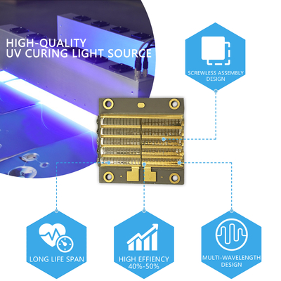 365nm 385nm 395nm UVA 300w LED Chip 34-38V 2235 Wave Shaped