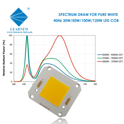 smd led chip 4046 55w 80w 100w Flip Chip COB LED , 2700-6500K COB LED Chips