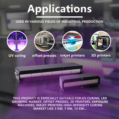 Water Cooling System UV Curing System UV LED Curing Lamp Suitable For Flatbed Inkjet 3D Printer Offset Printing Machine