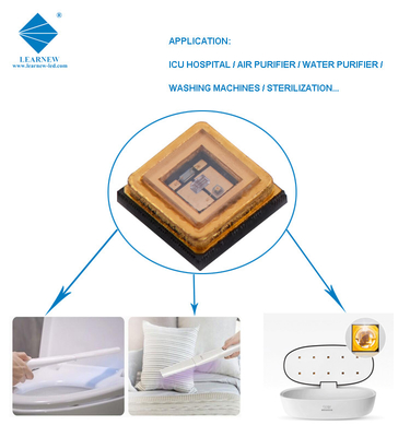 3838 3W UVB LED Chips 340-350nm High Optical Power 80-120mW For Medical Treatment