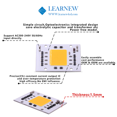 AC 200-240V COB LED Chips DOB 4060 30W 50W For LED Outdoor Light