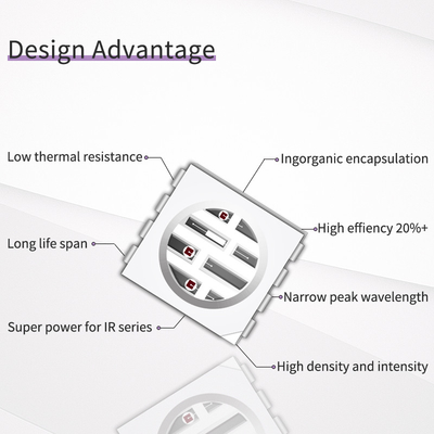 Wholesale SMD5050UYFIR SERIES 0.5w LED Chip 585-595nm 840-850nm 80-100mW for Cameras and 3D printing With free sample