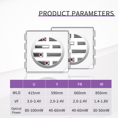 SMD5050PIR2 SERIES High Power Chips 0.3w 585-595nm 840-850nm 80-100mW For Cameras And 3D Printing