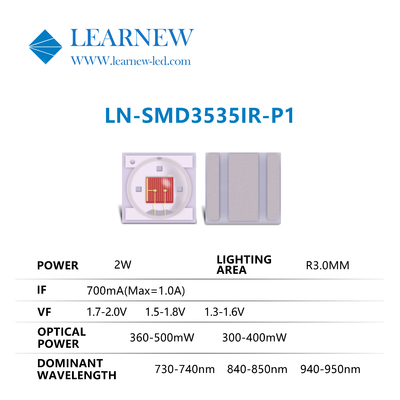3535 2w 730nm 950nm IR LED Chips Long Life Span with Super Power for IR Series