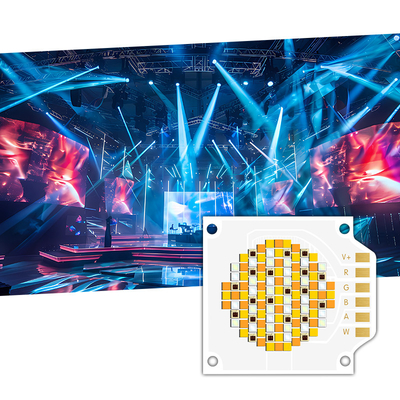 250W VF 24-26V Dimmable 5 Colors RGBCW COB LED Chip with High CRI 90RA for Stage Lighting