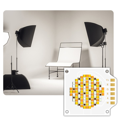 250W VF 24-26V Dimmable 5 Colors RGBCW COB LED Chip with High CRI 90RA for Stage Lighting