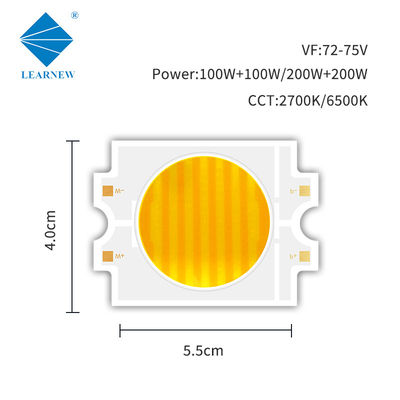 High Power Cob Led Chip 4055 Bi Color Led Cob Chip 200w+200w 2700-6500k 72-75v
