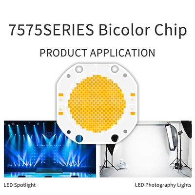 600w+600w Dual Color Cob Led Chip 7575 Dimmable 2700-6500k 54v 60v For Photography Light