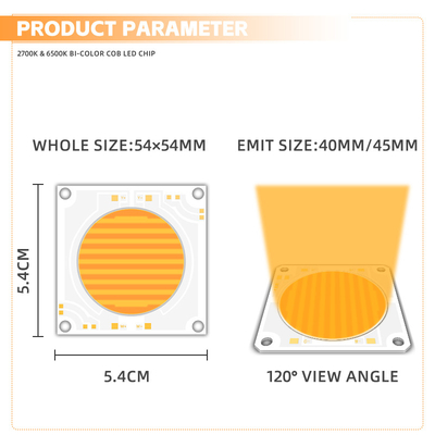 5454 Cob Chip Dual Color Temperature Dimmable For Photography Lights And Stage Lights