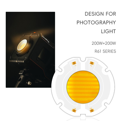 High Power 200W R61 60X60MM 34MM LED COB Chip Bi Color Flip Chip for Stage Light CCT 620nm/460nm