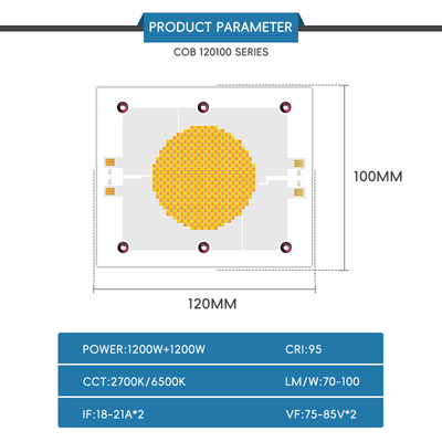 High Power COB LED Chip 1200W Bi color 2800k 6500k LED COB Chip for Photographic Lamp