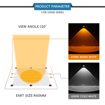 High Power COB LED Chip 1200W Bi color 2800k 6500k LED COB Chip for Photographic Lamp