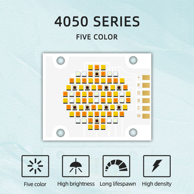 High Efficiency LED Chip 4050 Size 2700k 6500k 180w Five Color COB LED Chips Bead