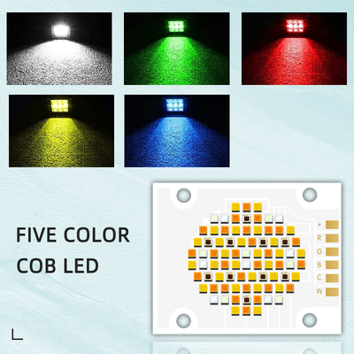 High Efficiency LED Chip 4050 Size 2700k 6500k 180w Five Color COB LED Chips Bead