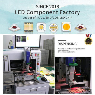 High-Power 180W UV LED Light Quartz Lens 4050 SMD Chip 620nm/460nm/520nm/2700K /6500K Five Color COB LED Chips