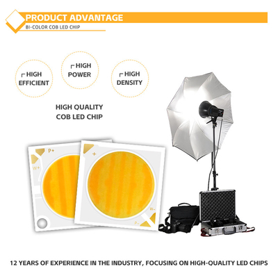 50W+50W Dimmable COB 2700k+6500k Chip 28*28mm 1400mA Ra95 High Power LED Diode for Downlight/wash Lights