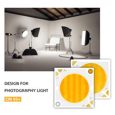 2424 Bicolor COB LED CCT 2700k to 6500k High CRI95 COB LED Chip Reflector Shape R21mm 40W+40W 100-110lm/w 1.1A 36-38V COB Lights