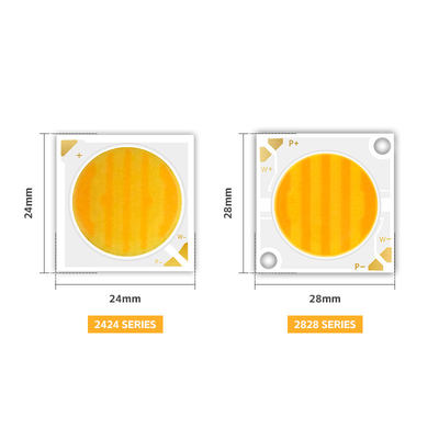 2424 Bicolor COB LED CCT 2700k to 6500k High CRI95 COB LED Chip Reflector Shape R21mm 40W+40W 100-110lm/w 1.1A 36-38V COB Lights
