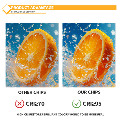 COB LED Chip 2800k / 6500k CCT High CRI RA95 COB LED Chips R21mm 40W+40W 100-110lm/w 1.1A 36-38V for Stage Lights