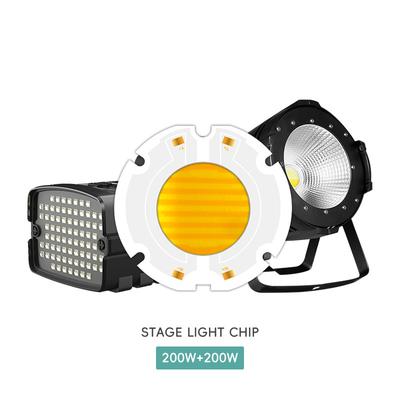 200W CCT Star Shape Bi-color R61 60X60MM Emit Size 34MM Led Cob Chip on Board 130lm BiColor Flip Chip PCB for Stage Spotlight