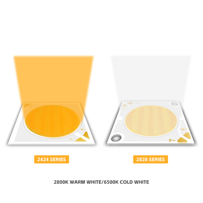 Photography Light LED Chip 2424 Series 40W 40W Bi Color 2800K/6500K 100/110 LM/W 1100MA 36V-38V 24X24MM