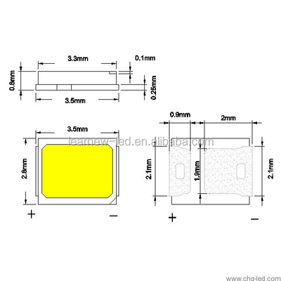 SMD2835 LED Chip 6200-6500K 0.2W 3-Year Warranty