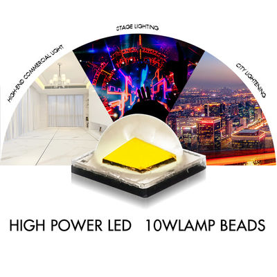 High Power SMD LED Chip 10W 5050 with 3000mA Max Current 5.0*5.0mm Size and 120lm/W Efficiency for City Lighting