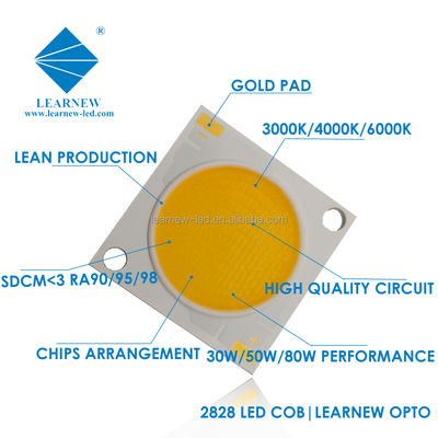 2828 Series High Power COB LED Chip 30W-80W with 120-140lm/w for LED Downlight and Car Light