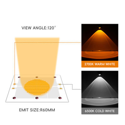 High Efficiency COB LED Chip with 10000 Working Hours 120° Viewing Angle and Algainp Material for Stage and Photography Lights