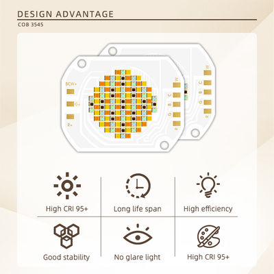 350W COB LED Chip 2700K-6500K RGBCW Full Color Tunable with 120° Viewing Angle for Stage & Photography Lights