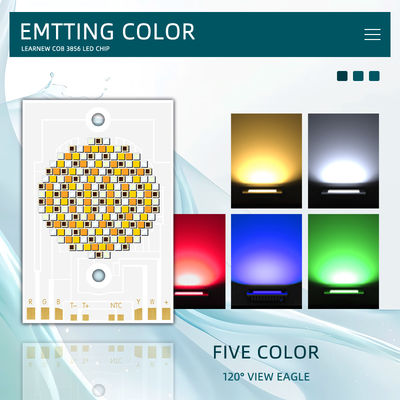 High Power COB LED Chip 300W 500W RGBWW 38x56mm 110LM/W 2400K-7000K for Commercial Lighting