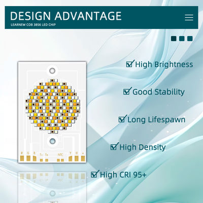 High Power COB LED Chip 300W 500W RGBWW 38x56mm 110LM/W 2400K-7000K for Commercial Lighting