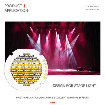 High Power 300W 700W RGBW Round 36mm 5 in 1 Color 110LM/W Smart COB LED Chip for Movie Light