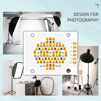 RGBWC Five Color COB LED Chip 180W 300W with 21-24V Input Voltage and 120° Viewing Angle for Photography Lighting