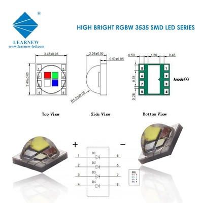 High Power LED Chip with 2-Year Warranty 10000 Working Hours and 70 Color Rendering Index for Stage and Landscape Lighting