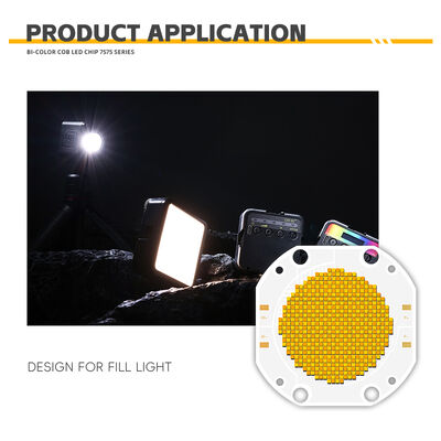 600W+600W BICOLOR COB LED CHIP CCT COB 7575 SERIES Tunable COB LED Chip Photographic Lights Dimmable White Color CRI95 10A