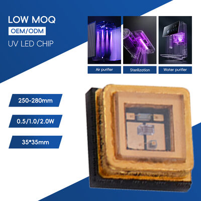 3W UVC 3535 Package 265nm SMD High Performance SMD 500mA  UVC LED Diode High Efficiency  110mW 275nm Water Air Purifications
