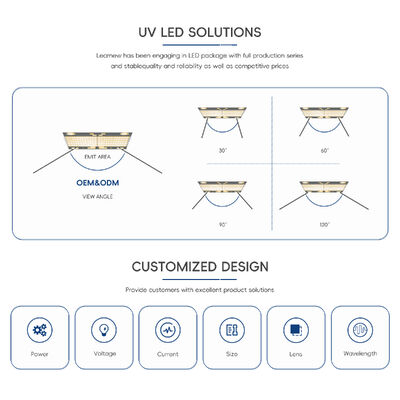 UV LED Chips optimized to deliver ultraviolet light used in sterilization curing printing and scientific instrumentation