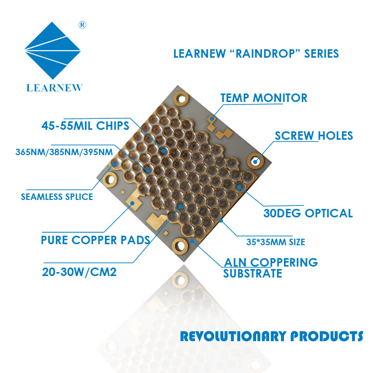 High Power 200w 3535 UV LED Chips 365nm 385nm 395nm UVA