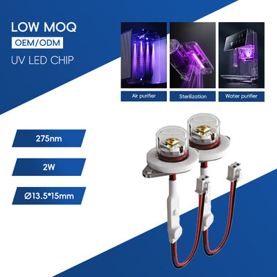 DC12V/DC24V Latest Factory OEM LED Modules 40mA IP68 Waterproof UVC 275nm 6-10mW Home Office Air Water Purify UV Emitting Color